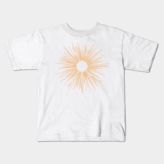 bohemian astrological design with sun, stars and sunburst. Boho linear icons or symbols in trendy minimalist style. Modern art Kids T-Shirt by zaiynabhw